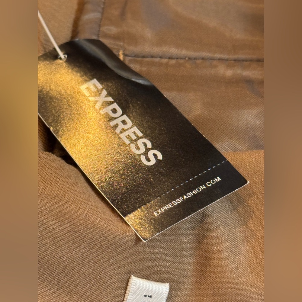 Express Tan Wide-Leg Pants - Picture 8 of 8
